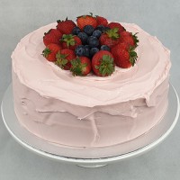Simply Buttercream Icing with Seasonal Fruit